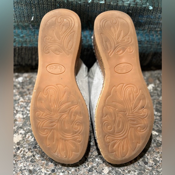 b.o.c. Women's Light Gray Mule cork wedge open-toe sandals - Picture 12 of 15